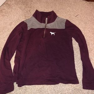 VS PINK 1/4 zip sweatshirt